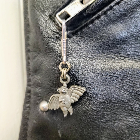 Highway Leather Black Low rise Motorcycle Leather Chaps Studded Biker Size M - Picture 9 of 17